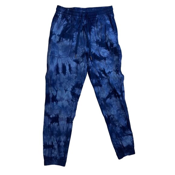 Athleta Pants - Athleta Farallon‎ Jogger Women's Size XS Tie Dye Print Blue Semi Fitted Cotton